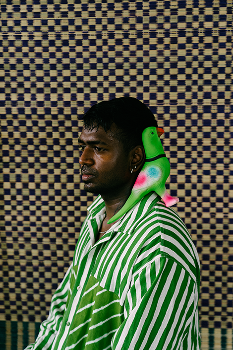 Raajadharshini Bala and his pet parrot